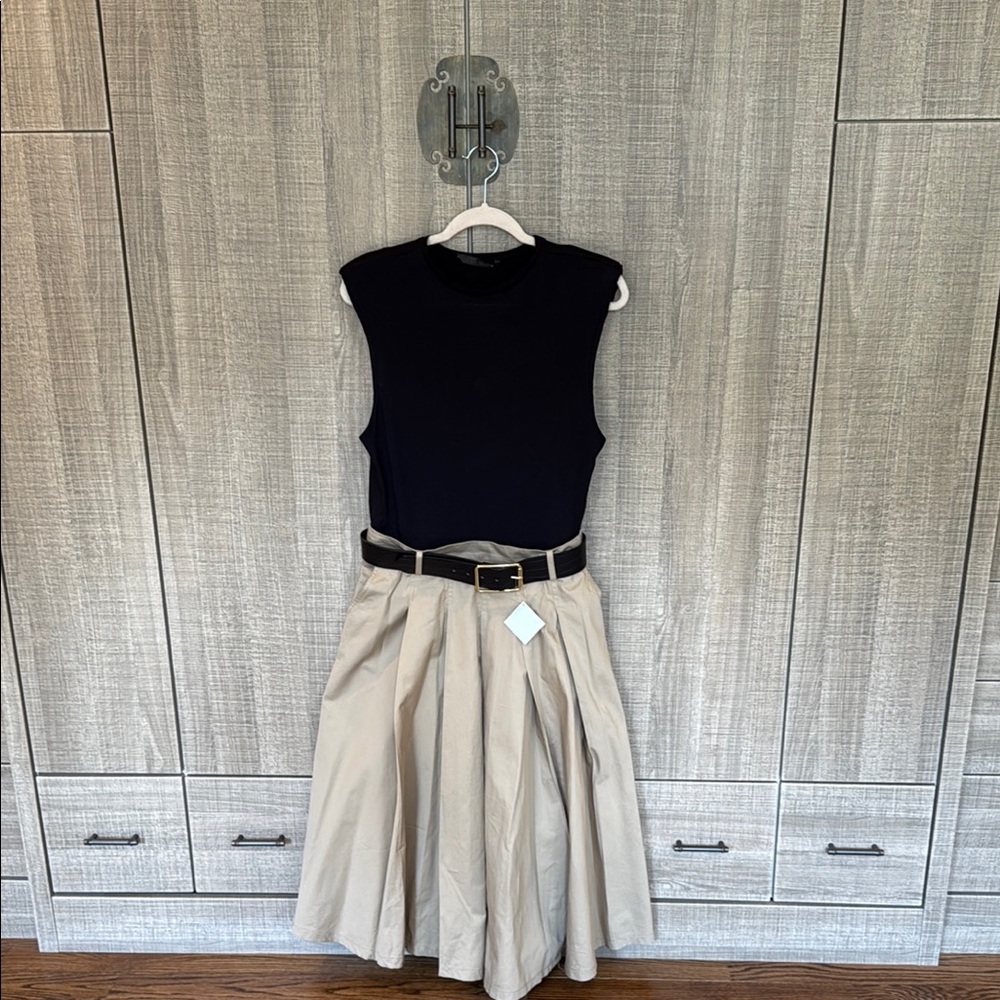 Zara Shoulder Pads Combination Skirt